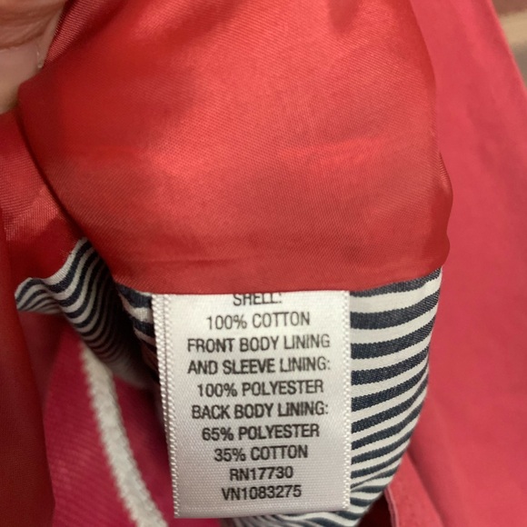 Pink Merona Short Trench Lightweight Jacket size Small - Picture 6 of 7